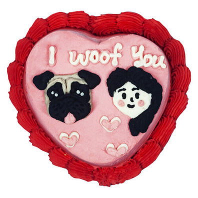 Valentines Special - Hooman and Me Heart Cake - 4 inches